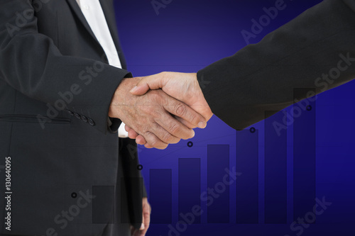 scene of commitment deal with businessman shaking hand - can use to display or montage on product photo