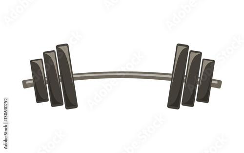 Barbell isolated on white background.
