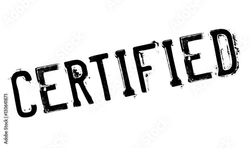Certified stamp. Grunge design with dust scratches. Effects can be easily removed for a clean, crisp look. Color is easily changed. rubber grunge