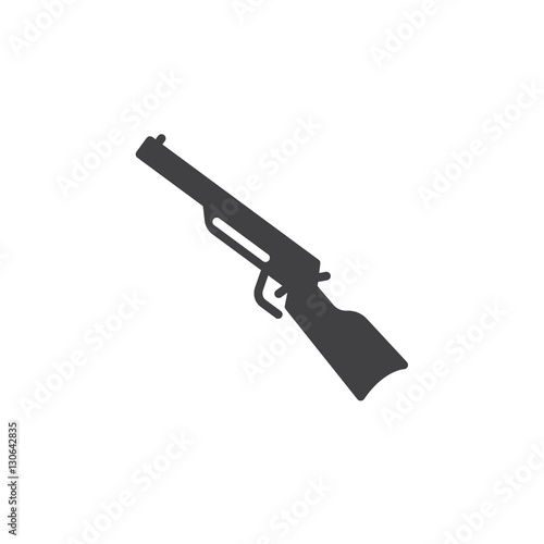 Shotgun, carbine icon vector, filled flat sign, solid pictogram isolated on white. Symbol, logo illustration