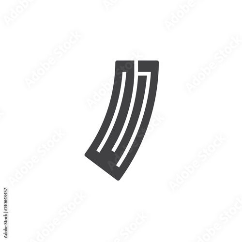 Ammunition, magazine icon vector, filled flat sign, solid pictogram isolated on white. Symbol, logo illustration