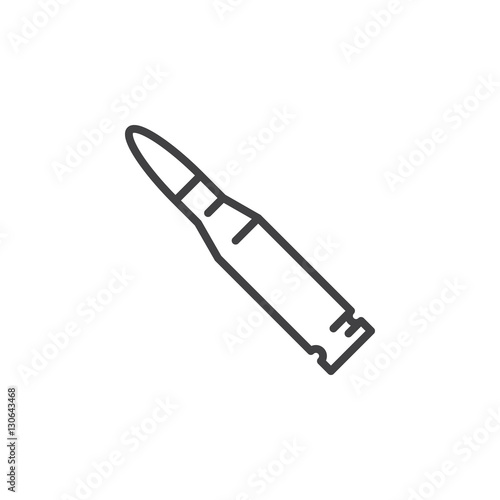 Bullet line icon, outline vector sign, linear pictogram isolated on white. Symbol, logo illustration