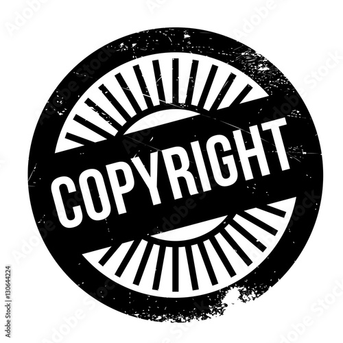 Copyright stamp. Grunge design with dust scratches. Effects can be easily removed for a clean, crisp look. Color is easily changed. rubber grunge