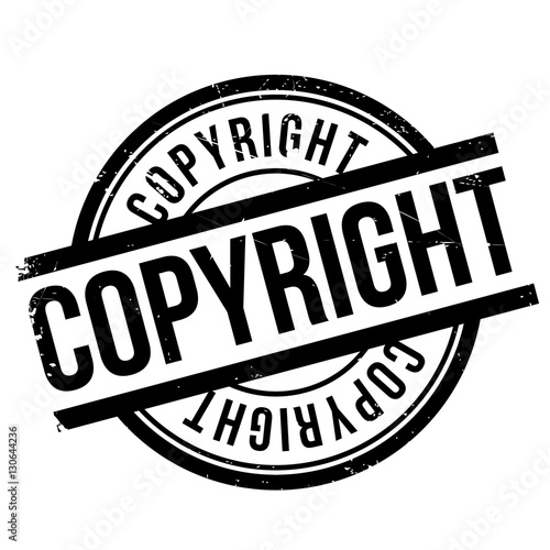 Copyright stamp. Grunge design with dust scratches. Effects can be easily removed for a clean, crisp look. Color is easily changed. rubber grunge