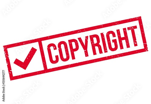 Copyright stamp. Grunge design with dust scratches. Effects can be easily removed for a clean, crisp look. Color is easily changed. rubber grunge