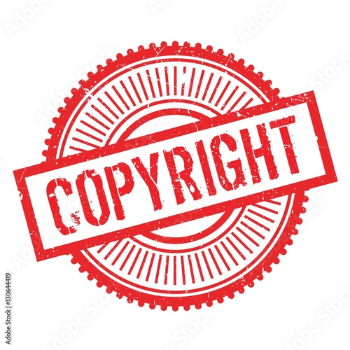 Copyright stamp. Grunge design with dust scratches. Effects can be easily removed for a clean, crisp look. Color is easily changed. rubber grunge