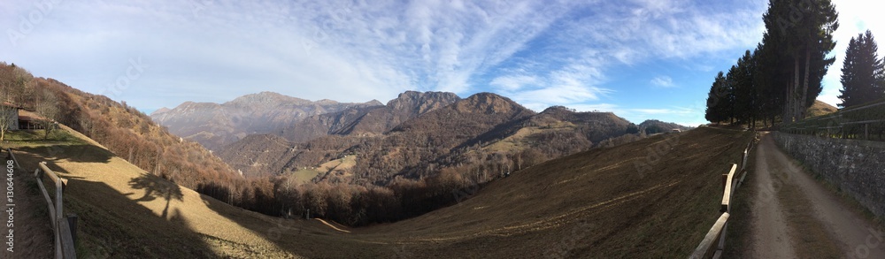 panoramic view on the valley