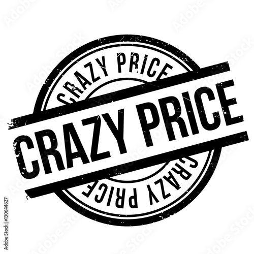 Crazy price stamp. Grunge design with dust scratches. Effects can be easily removed for a clean, crisp look. Color is easily changed.