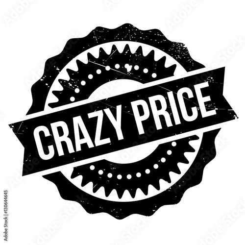 Crazy price stamp. Grunge design with dust scratches. Effects can be easily removed for a clean, crisp look. Color is easily changed.