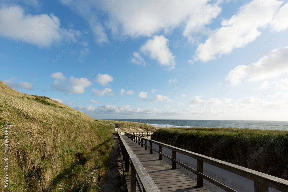Wooden Staircase to access Sylt Beach/ Germany