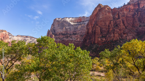 Breathtaking view of the canyon. A scenic view is seen from EMERALD POOLS TRAIL, Zion National Park, Utah, USA