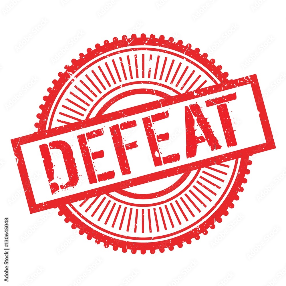 Defeat stamp. Grunge design with dust scratches. Effects can be easily removed for a clean, crisp look. Color is easily changed. rubber grunge Defeat stamp. Grunge design with dust scratches. Effects can be easily removed for a clean, crisp look. Color is easily changed. rubber grunge