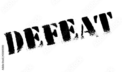 Defeat stamp. Grunge design with dust scratches. Effects can be easily removed for a clean, crisp look. Color is easily changed. rubber grunge