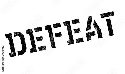 Defeat stamp. Grunge design with dust scratches. Effects can be easily removed for a clean, crisp look. Color is easily changed. rubber grunge