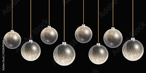 Christmas ball isolated. Happy holidays background. New years eve celebration. Vector abstract design. 
