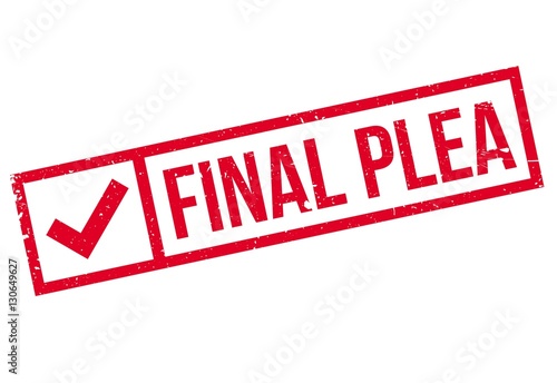Final Plea rubber stamp