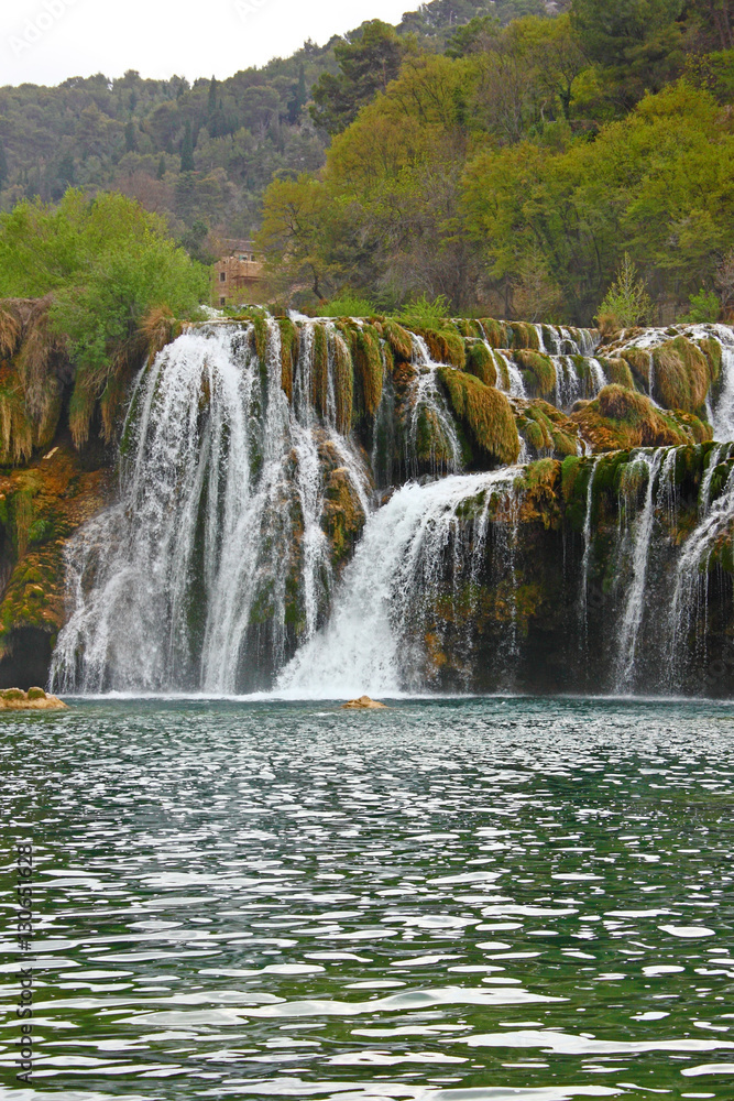 Fototapeta premium National park Krka, waterfall on Krka river, Croatia