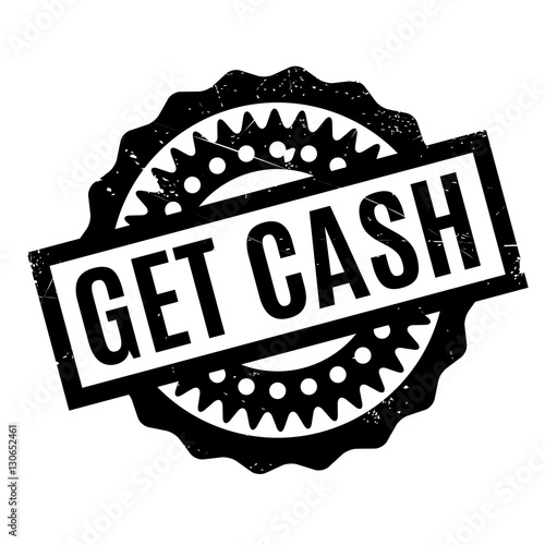 Get Cash rubber stamp