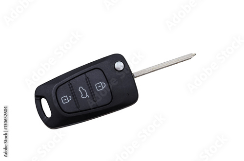 car key on white background