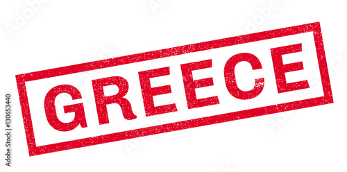 Greece rubber stamp. Grunge design with dust scratches. Effects can be easily removed for a clean, crisp look. Color is easily changed.