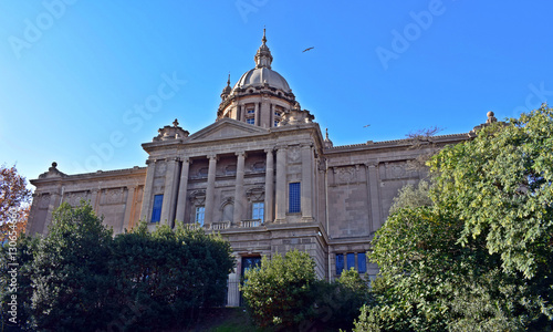 Palacio Nacional en la montaña de Montjuic, en Barcelona.