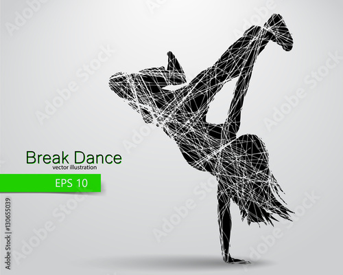Silhouette of a break dancer
