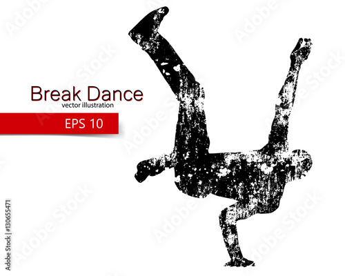 Silhouette of a break dancer