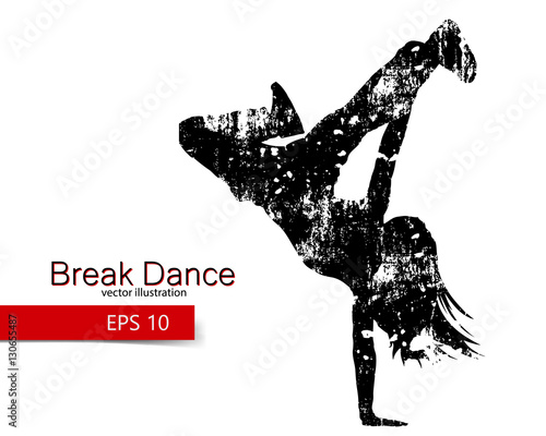 Silhouette of a break dancer