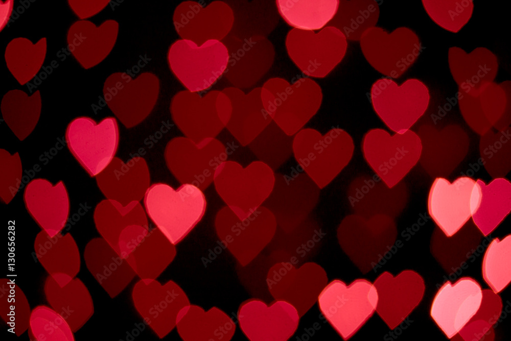 Abstract - blur heart lights - love sign
