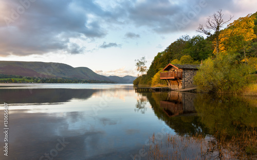 First morninglight at the Duke of Portland bouthouse at Ullswater, Lake District