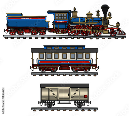 Classic american steam train