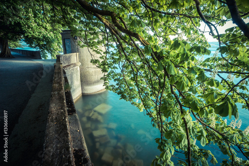 Lindau with blue calm water and sky