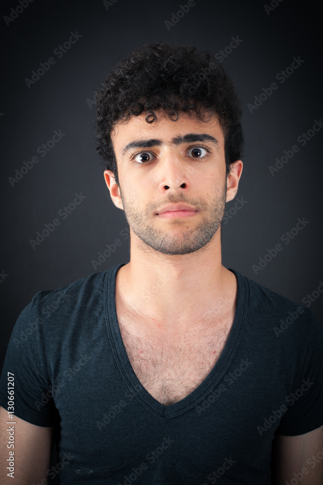 Handsome man doing different expressions in different sets of clothes: angry Handsome man doing different expressions in different sets of clothes: angry