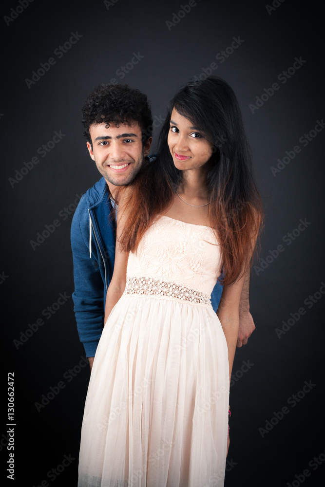 Beautiful couple doing different expressions in different sets of clothes: love Beautiful couple doing different expressions in different sets of clothes: love