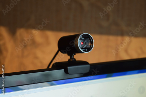 Web camera, attached to the monitor