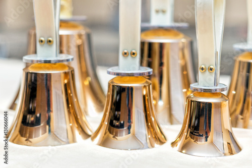 Handbells ready to play