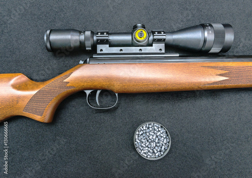 Air gun with scope