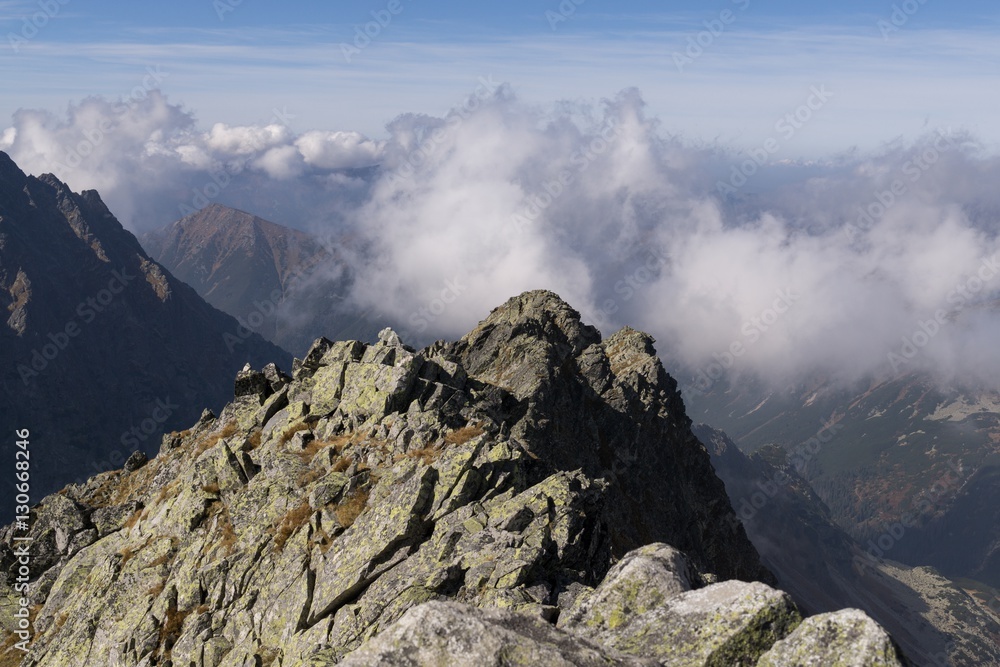 Clouds and views of High Tatras Mountains. Slovakia Clouds and views of High Tatras Mountains. Slovakia