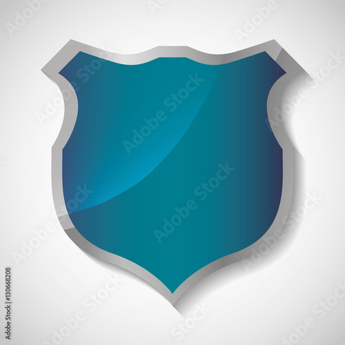 shield metallic finish icon image vector illustration design 