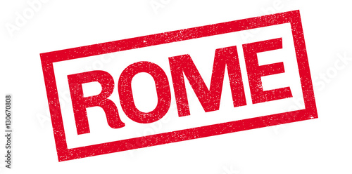 Rome rubber stamp. Grunge design with dust scratches. Effects can be easily removed for a clean, crisp look. Color is easily changed.