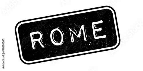 Rome rubber stamp. Grunge design with dust scratches. Effects can be easily removed for a clean, crisp look. Color is easily changed.