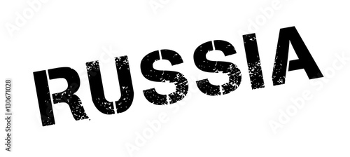 Russia rubber stamp. Grunge design with dust scratches. Effects can be easily removed for a clean, crisp look. Color is easily changed.