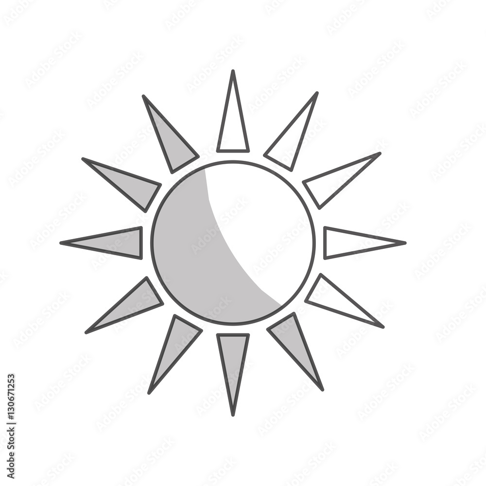 sun shape icon over white background. vector illustration
