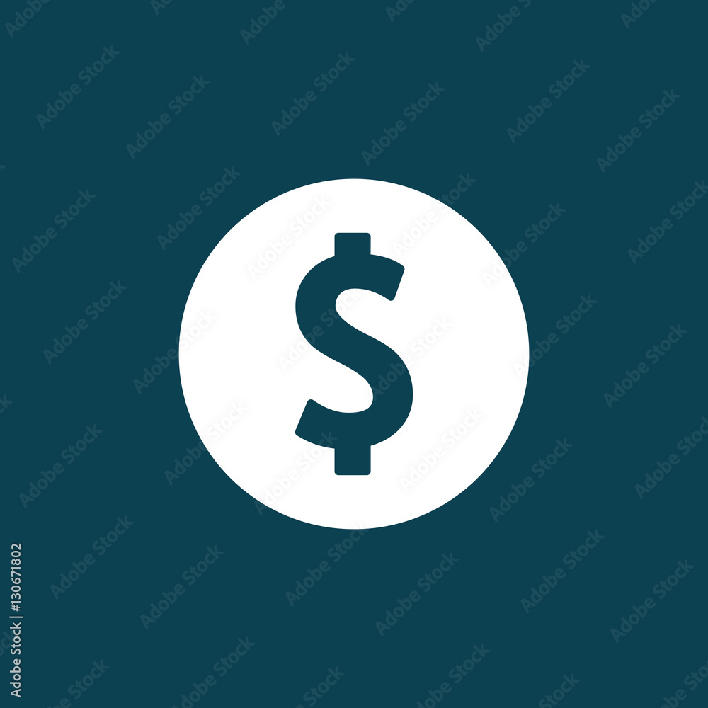 dollar sticker badge iconon blue background dollar sticker badge iconon blue background