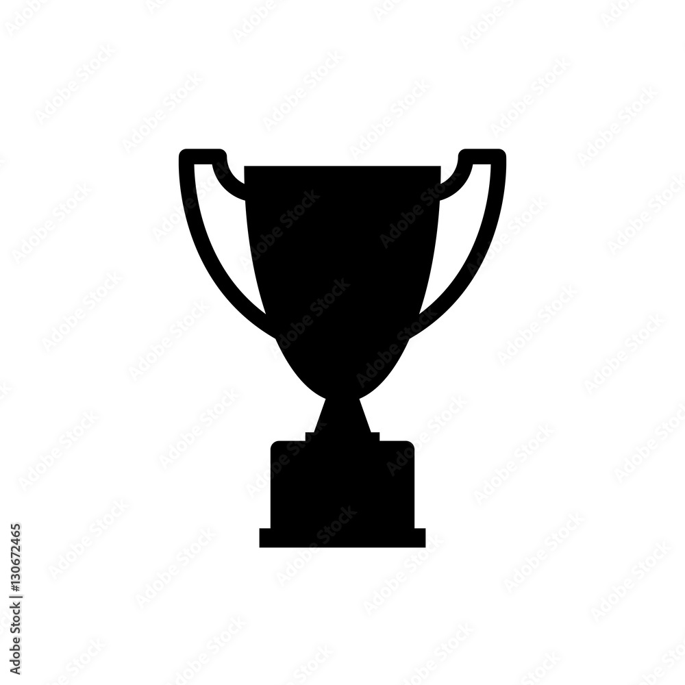 Champion cup icon. Trophy silhouette. Black icon isolated on white  background. Simple icon. Web site page and mobile app design element. Stock  Vector | Adobe Stock