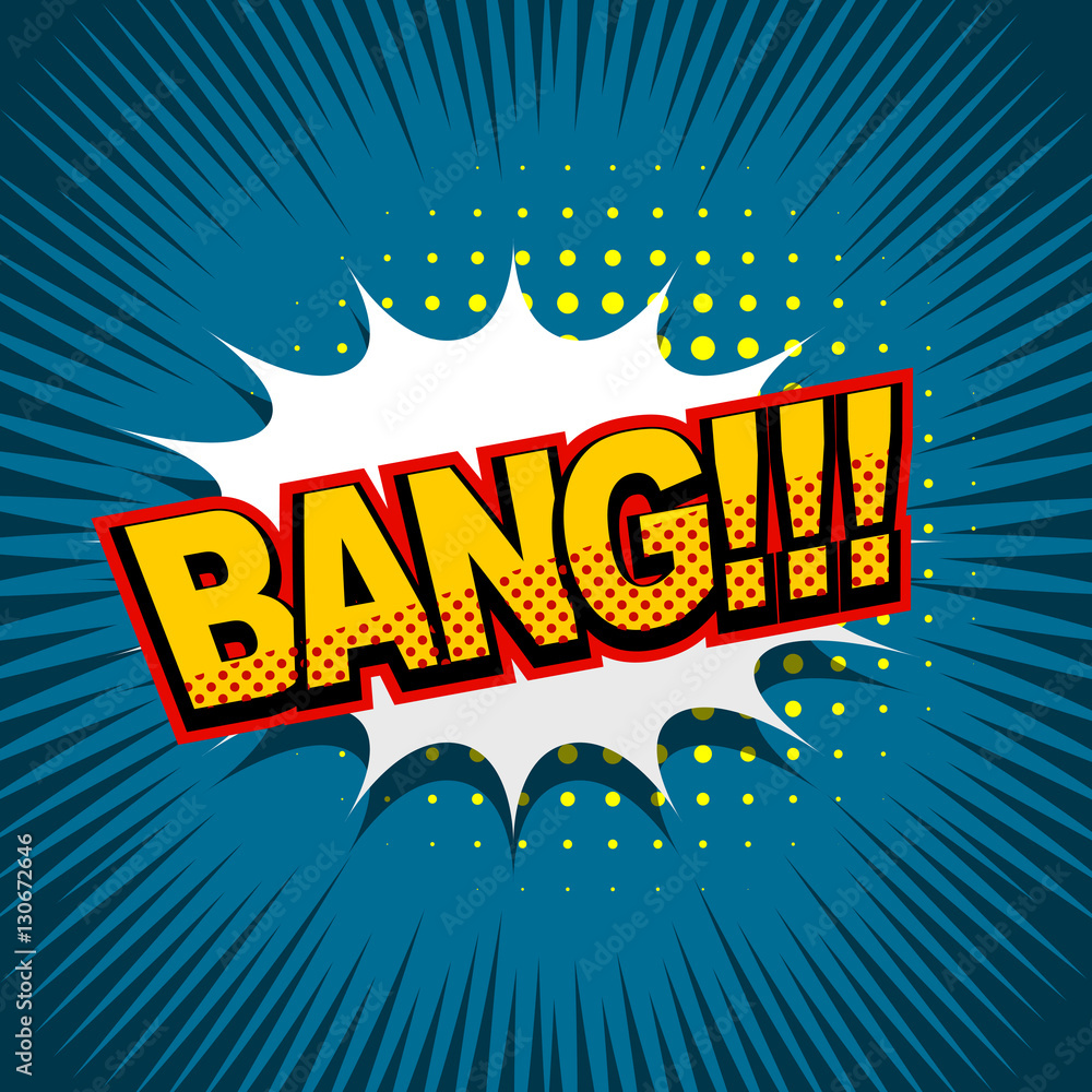 Comic text background bang Comic text background bang