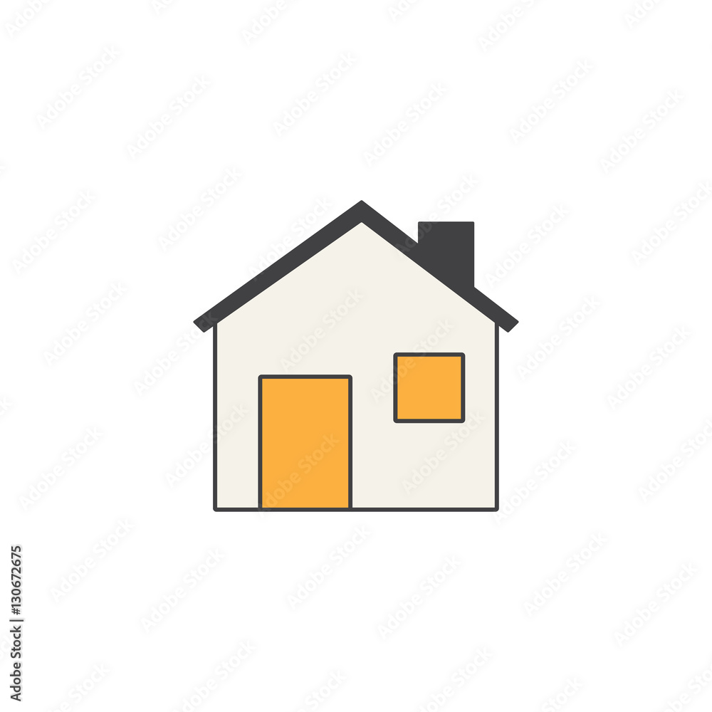 home line icon, Building sign, house, social media, filled vector graphics, a colorful linear pattern on a white background, eps 10. home line icon, Building sign, house, social media, filled vector graphics, a colorful linear pattern on a white background, eps 10.