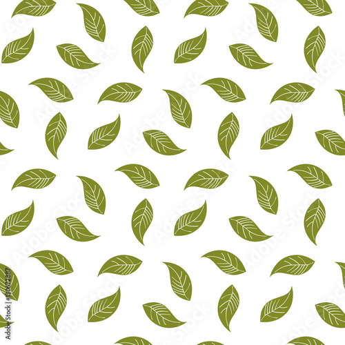 seamless leaf pattern and background vector illustration