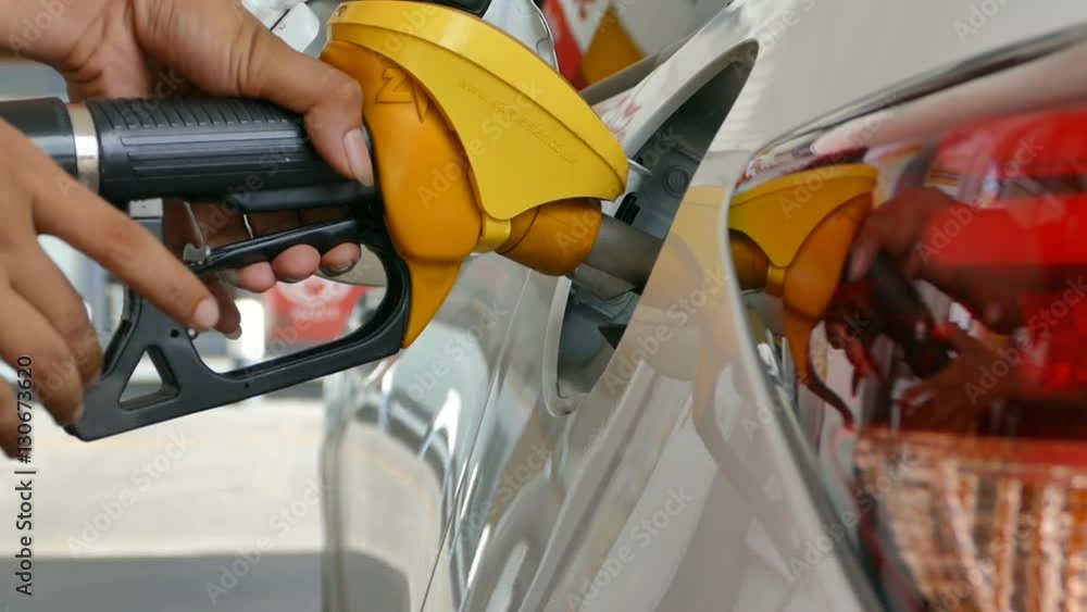 Refueling car at the refuel station , car fuels concept Refueling car at the refuel station , car fuels concept