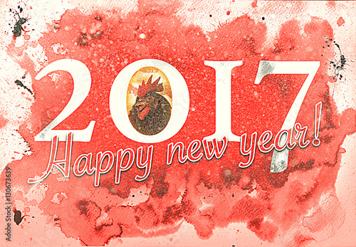 Happy new year sign with th...